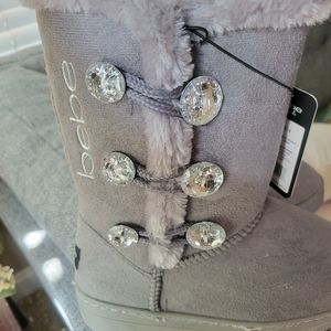 Girls grey Bebe boots